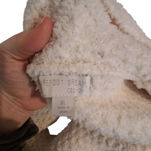 Barefoot Dreams cozy chic knit honeycomb shawl cardigan womens XL cream - Picture 4 of 4